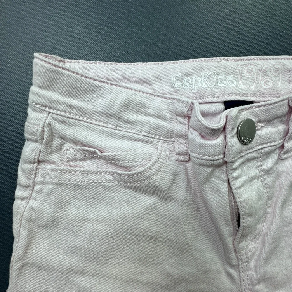 GapKids 1969 Girls Size 8 Pink Denim Bermuda Shorts Regular Fit Cotton Casual